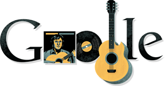 Logo Google : 74ème anniversaire de Vladimir Vysotsky - Artiste musical et acteur Soviétique.